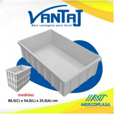 CAIXA PLASTICA MS106 BRANCA 106 LTS MERCOPLASA UN 1