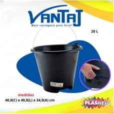 BALDE REFORCADO CONCRETO PRETO R278 CM12 PLASNEW UN 1