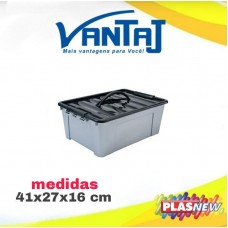 CONTEINER PLASTICO CINZA N2 12,4 LITROS R9327 PLASNEW UN 1