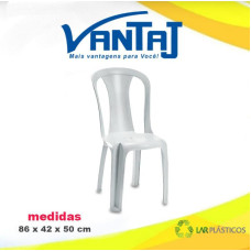 CADEIRA BISTRO AMETISTA BRANCA  LAR PLASTICO UN 1